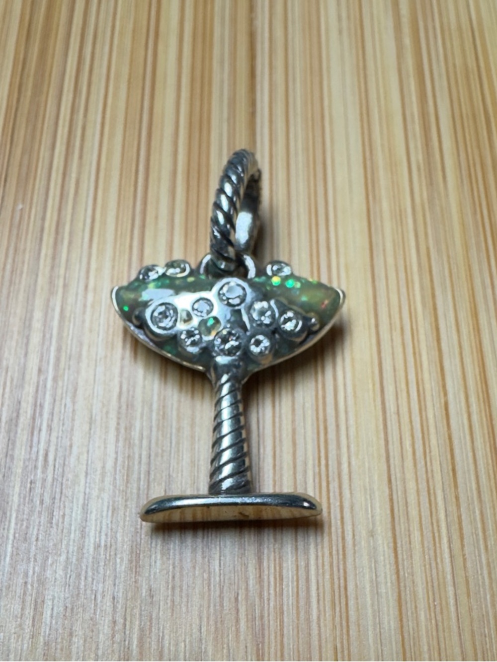 Brighton cocktail glass charm.  Reversible.
